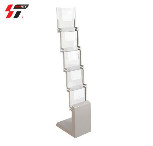 Буклетница  А4 с металлическая черная